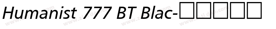 Humanist 777 BT Blac字体转换